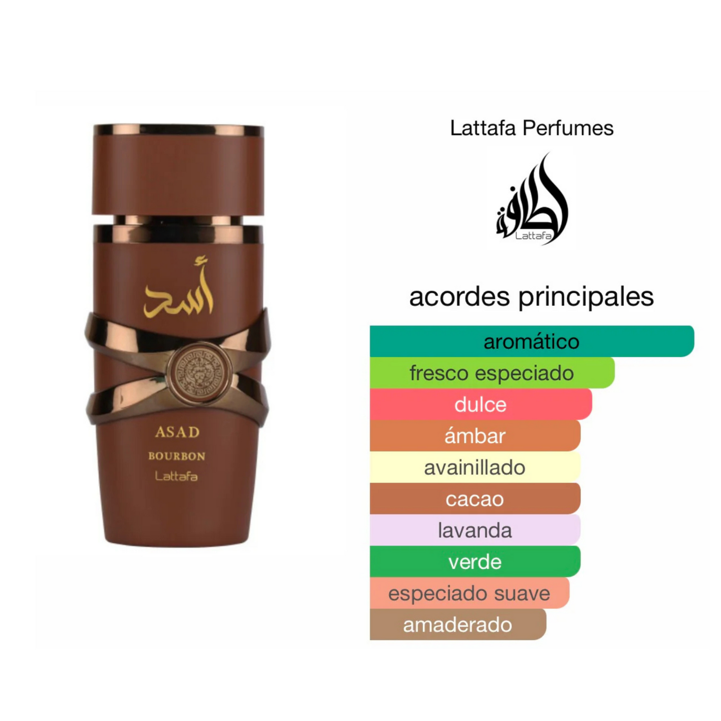 Lattafa Asad Bourbon Eau de Parfum 100ML – Perfume Masculino Intenso y Duradero